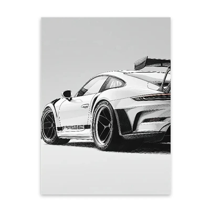 911 GT3 - Cadre en bois