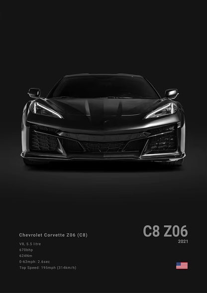 Poster American cars 