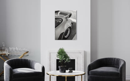 Vintage Porsche 911 Blanche - Toile sur cadre