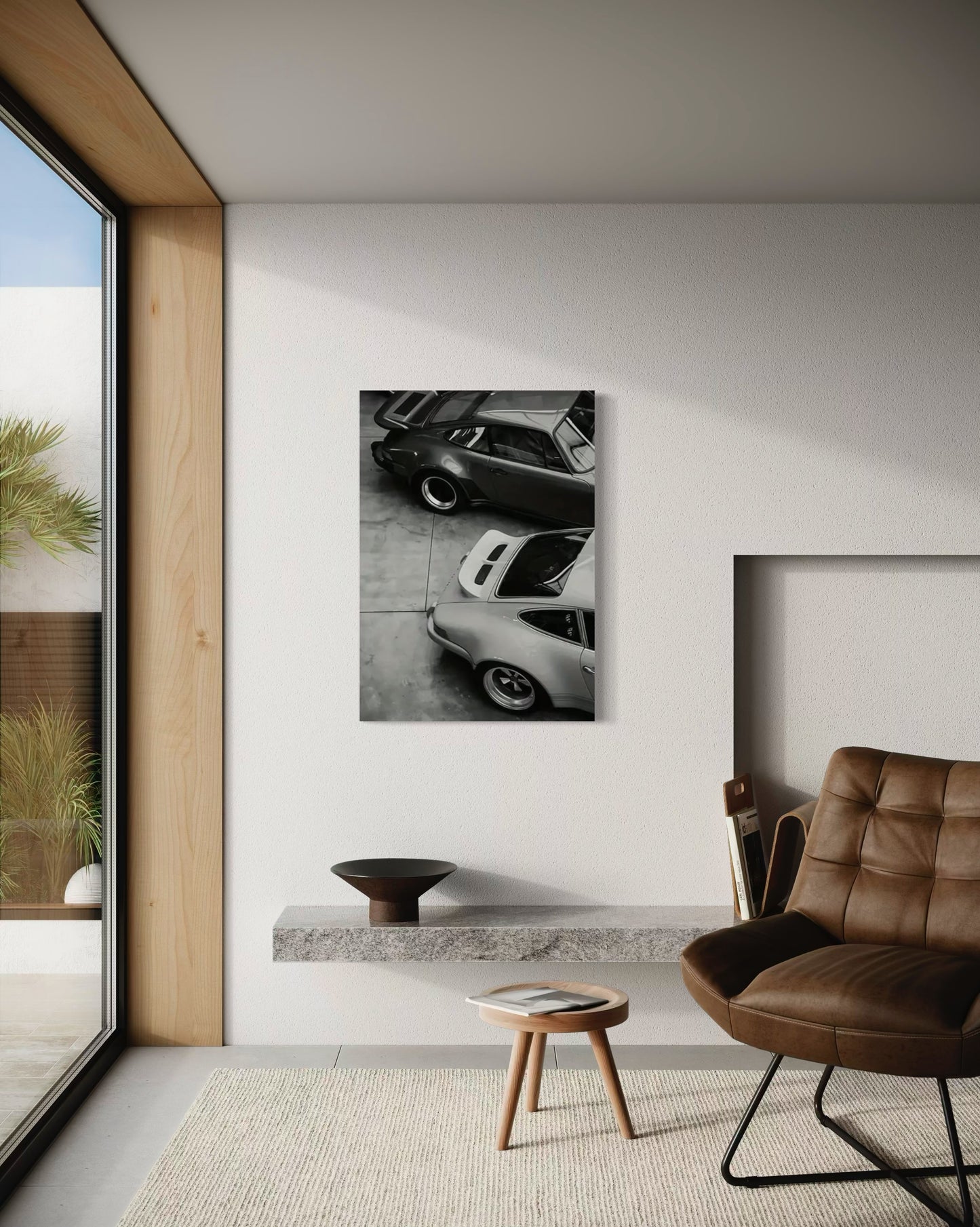 Duo Vintage Porsche 911 - Toile sur cadre