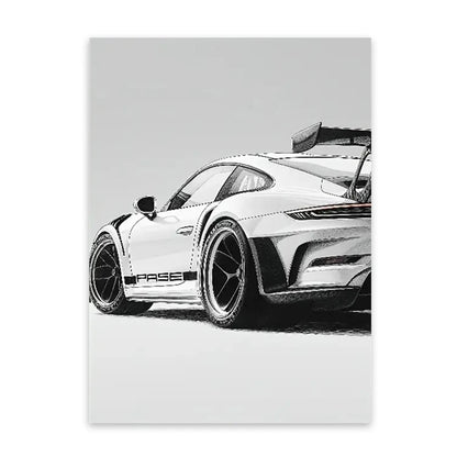 911 GT3 - Cadre en bois